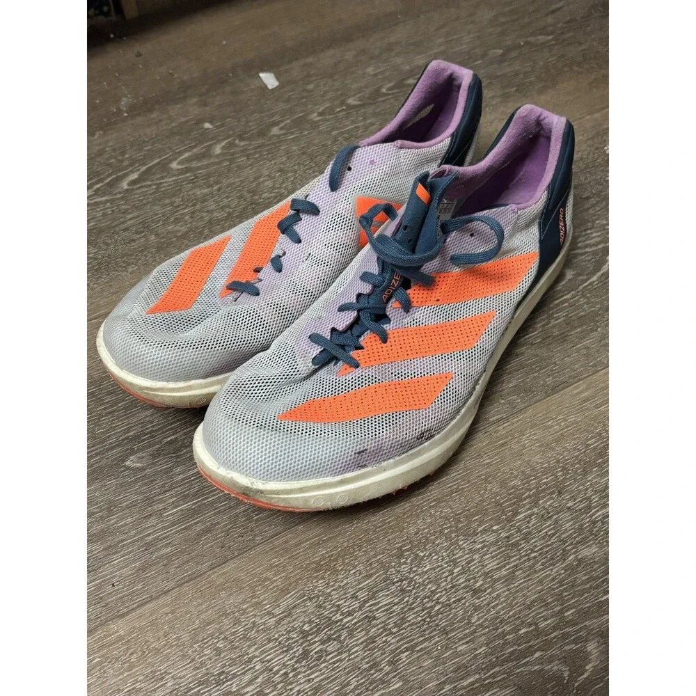 Adidas Adizero Avanti TYO Track Spikes Men's Size 7.5 Gray Orange GX6678 Running
